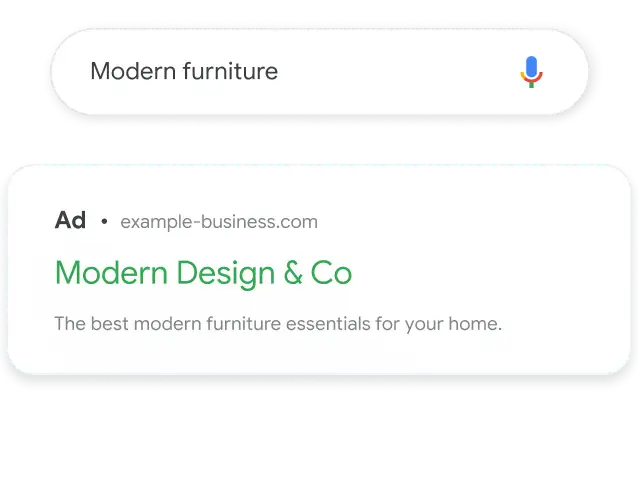 Google 搜索广告展示示例