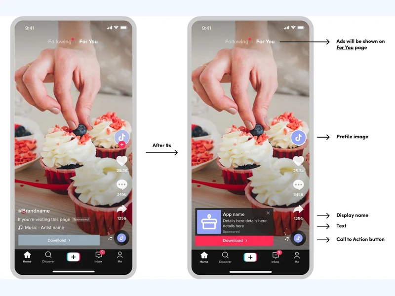 TikTok 应用推广与下载广告展示示例